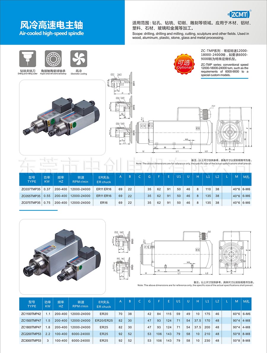 高速电机|铝材塑胶木材五金铜材雕刻打磨抛光高速精密主轴2.2KW(图3) 高速电机|铝材塑胶木材五金铜材雕刻打磨抛光高速精密主轴2.2KW(图3)